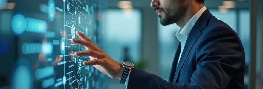 Direction d'une PME protégeant son infrastructure numérique dans un environnement professionnel